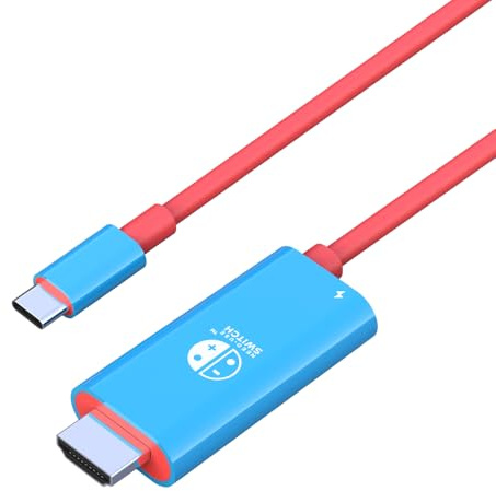USB C to HDMI Cable Adapter for Nintendo Switch 2, 4K 60Hz HDMI 2.0, 100W Charging Port, TV Adapter Switch 2 Dock for Steam Deck, Nintendo 2 Accessories Switch OLED Docking Station Portable Travel 2M