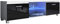 Módulo TV con Leds para Salón, Comedor, Modelo Led, Color Blanco Mate y Negro Brillo Lacado, Medidas: 150 cm (Ancho) x 40 cm (Alto) x 42 cm (Fondo)