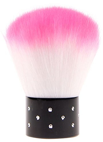 Daedalus Brosse de nettoyage pour ongles en acrylique et gel UV Rose avec manche en plastique et tête en nylon