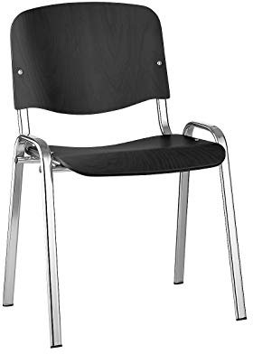 Nowy Styl Stapelstuhl ISO Wood, stapelbar bis zu 12 Stück, schwarz