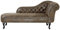 Retro Ré­ca­mi­e­re im Chesterfield Style Kunstleder rechtsseitig braun Nimes