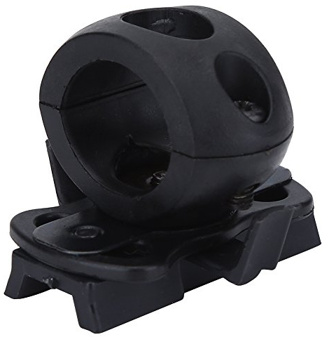 Flashlight Holder, Portable Plastic Torch Mount Flashlight Holder Quick Release Flashlight Holder Clamp Clip Mount Accessory for Fast Helmet(Black) Hunting Equipment Bump Helmet Flashlight Mount