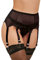 comeondear Reggicalze Donna Hot Taglie Forti con 6 Clip Regolabile Giarrettiera per Calze Autoreggenti Sexy Donna Hard 6 Cinghie Elastiche Lingerie Intimo Giarrettiere con Perizoma Nero,3XL-4XL