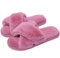 AONEGOLD Pantofole Donna Invernali Ciabatte Pelose Donna da Casa Pantofole Peluche Warmer Fluffy Antiscivolo Ciabatte con Pelo(Rosa Scuro,Taglia 38-39)