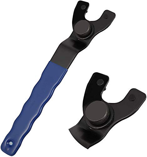 Xinzistar Universal Angle Grinder Spanner, Adjustable Spanner, 10-52mm Lock-nut Grinder Wrench Pin Key with Non-Slip Handle, Total Length 19cm