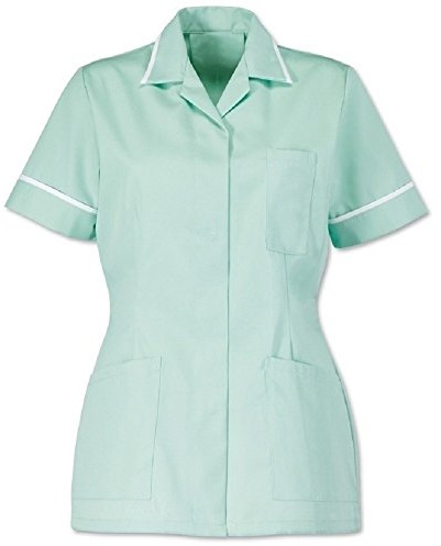 Instex Womens Healthcare Tunic, Aqua/Mint with White Trim, INS32AQ