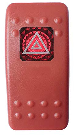 ETOPARS Etopar Coche 12V 20A 24V 10A Cubierta Roja Lámpara Roja Peligro Emergencia Advertencia Presionar el botón Interruptor Basculante Palanca Hazard