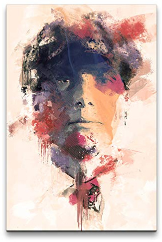 Peaky Blinders Cillian Murphy Porträt Abstrakt Kunst Kultserie 60x90cm Leinwandbild