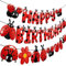 Ladybug Birthday Party Banner Little Ladybug Party Decoration Ladybug Happy Birthday Banner for Ladybug Theme Baby Shower Supplies