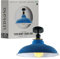 LEDSone Industrial Vintage Semi Unterputz Deckenbeleuchtung Deckenlampe Metall Schüssel Form Downlight Rot Lampenschirm Wohnzimmer Innen Dekoration E27 Sockel (Blau)