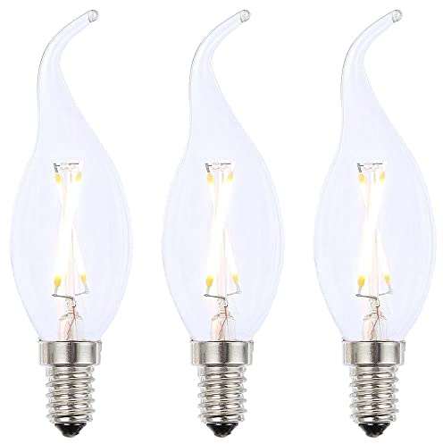 LITECRAFT Light Bulb 2 Watt E14 Small Edison Screw Warm White LED in Clear - 3 Pack