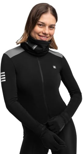 SIROKO M4 Radtrikot Damen Langarm Thermo-Fahrradbekleidung Atmungsaktives Italienisches Gewebe