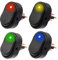 EPLZON 12V 30A SPST 3 broches 2 positions étanche LED interrupteur à bascule pour voiture camion RV moto bateau contrôle marin (lot de 4 pièces, Multicolore)