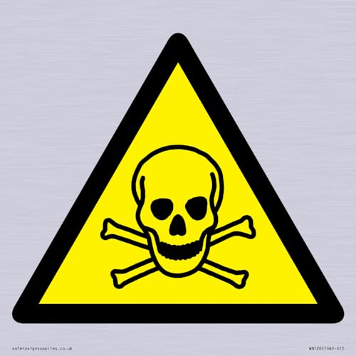 W016 Warnung: Toxic Material Schild – 150 x 150 mm – S15