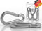 PD® Karabiner Edelstahl 10x100 | Rostfreie Karabinerhaken groß aus Edelstahl A4 V4A | Extrem belastbare Carabiner für Schaukel, Sonnensegel, Hängematte, Schlüsselanhänger & Boot | 5 Stück