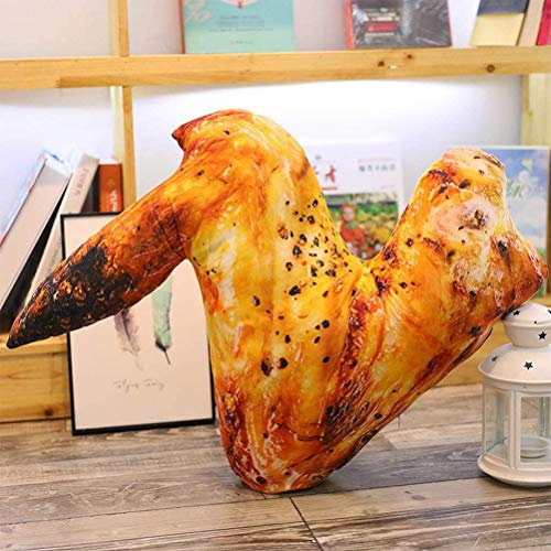 Akozon Plush Toy Chicken Wing Drumstick Fried Pillow Cushion Soft Throw Home Decor Birthday Gift 20cm Simulation Food Leg (2)