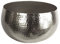 Leaf Grande jardinière en métal martelé à Bord Droit réfléchissant, argenté, Rond de 32 cm
