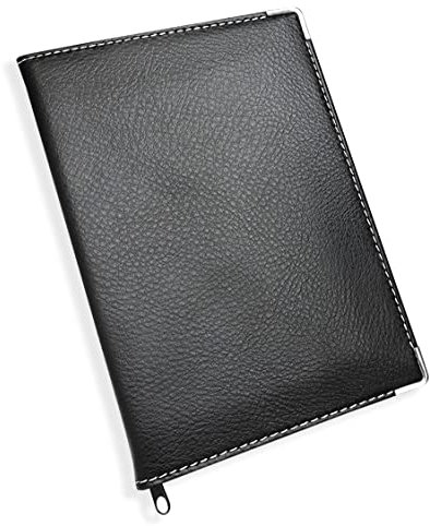 Jolis Papiers Porte Carte Grise, Porte Papier Voiture en Cuir Véritable 3 Volets - Carte Grise, Permis, Cartes de crédit, Carte bancaire avec DÉFAUT (Tendance (surpiqûres Blanches), 10,5 x 15 cm)