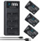 Homesuit LP-E6 LP-E6N Battery 2750mAh and LCD Charger Compatible with Canon EOS 80D, 90D, 5D Mark II/III/IV, 5DS, 5DS R, 6D, 60D, 6D Mark II, 7D, 7D Mark II, 70D, XC15, RA, R5, R6, BMPCC 4k 6k(3-Pack)