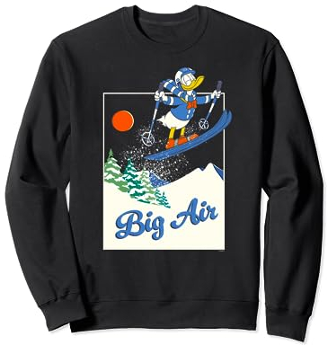 Disney Donald Duck Winter Sports Skiing Retro Ski Big Air Sweatshirt
