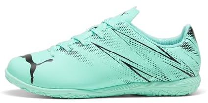 Puma Unisex-Child, Attacanto Indoor Training, Electric Peppermint-Puma Black, Big Kid 11
