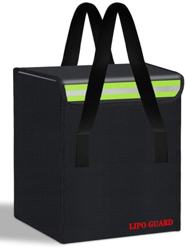 CNDHDOK 230 * 230 * 260mm Ebike Battery Safe Bag Large Capatity for Lipo Battery Pack Storage Charging Transport,Home Office Travel Lipo Safe Storage Pouch