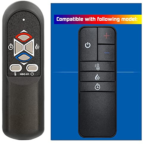 XINJISHIMIN Replacement for Allen+Roth Electric Fireplace Heater Remote Control 00RC006B LWFP62-8 LWFP58-7