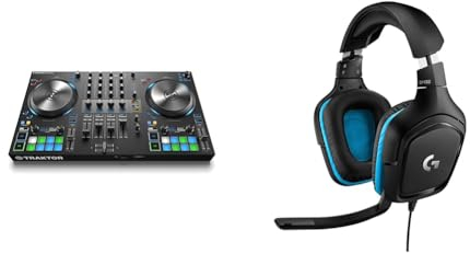 Native Instruments Traktor Kontrol S3 4-Kanal DJ Controller & Logitech G432 kabelgebundenes Gaming-Headset