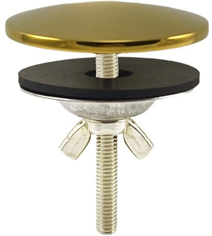 XNTONG Couvercle de Trou d'Évier, Couvercle de Trou de Robinet 5 cm, en Laiton Chromé, Bouchon de Trou d'Évier pour la Cuisine et la Salle de Bain à Domicile, Couvercle d'Évier (Or)