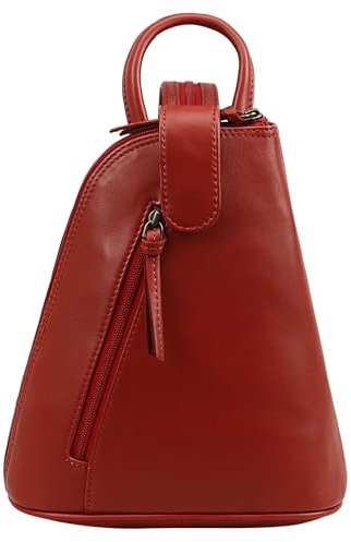 Lloyd Baker London Echtleder-Rucksack, Echtleder-Rucksack für Damen, Tagesrucksack, Damen-Lederrucksack, kompakte Handtasche, BHIWANI (ROT (BEERE))