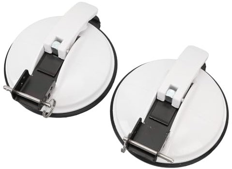 1 Paar Markisenfußhalter, Stabile ABS-Fußhalterung für Wohnmobil-Markisen mit Riegel-Design, Sichert Markisenbeine für Wohnmobil, Wohnmobil, Wohnmobil oder Wohnwagen (White)