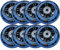 HEFAM 84 A Inline-Skate-Rollen für Rollerblade-Räder, Trainingsräder, Indoor- und Outdoor-Rollschuhe, Blau, 84 mm