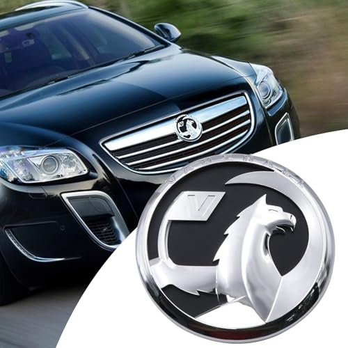 1 pieza de 133 mm cromado negro compatible con Opel Insignia 2008-2013 parachoques delantero de coche radiador rejilla cromo insignia emblema reemplazo 13238427