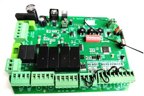 Tableau de commande de l'opérateur de portail Circuit imprimé de commande de porte battante automatique de remplacement, 12vdc uniquement, contrôleur de carte électronique pour kit portail coulissant(