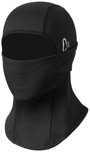 MELLIEX Barn balaclava, unisex termisk skidmask klassisk halsvärmare klassisk fleece balaklavas för pojkar och flickor svart
