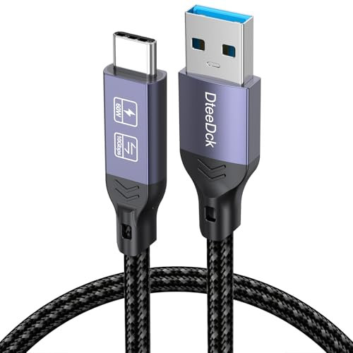 DteeDck Android Auto USB Cable 1FT, Car CarPlay Cord, USB Type C 3.2 Gen2 10Gbps Data Transfer, A-C 15W Fast Charging Replacement for iPhone 16/15 Google Pixel 9/8/7 Galaxy Series and More