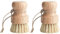 Mushroom Brush, Pack of 2, Mushroom Brush, Kitchen Brush, Vegetable Brush, Breasts, Dishwashing Brush, Cleaning Brush, Made of Sisal and Rubber Wood
