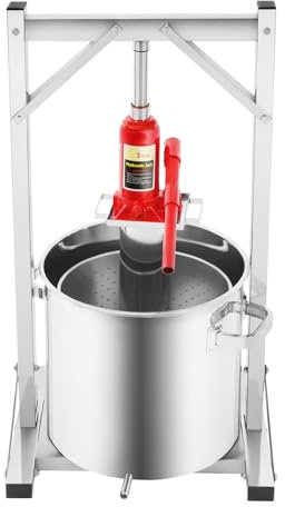 SICHENSH 22L Hydraulische Weinpresse, Edelstahl Spindelpresse, Edelstahl Weinpresse Eimer, Obstpresse, Weinpresse, Apfelpresse, Manuell Beerenpresse für das Pressen von weichschaligen Früchten