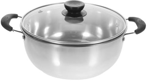 Ipetboom 1 Pieza Cacerola Inoxidable Vaporera Olla para Cocción al Vapor Resistente y de Usar para Cocinas de Inducción y Gas