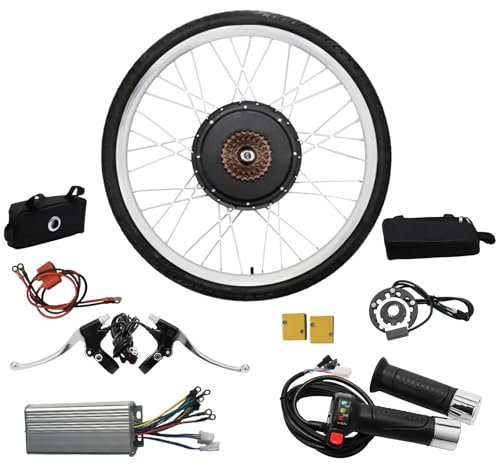 E Bike Conversion Kit 28 Inch, 48V 1000W Ebike Hub Motor Kit Rotation Speed up to 440rpm, Rear Electric Bike Wheel Battery not Include for Highway/Mountain Road/Sand Cycling