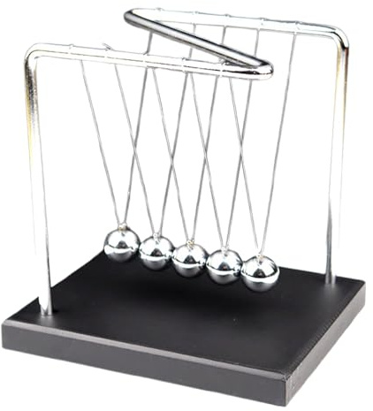 TOYANDONA Newton Pendel Schreibtischspielzeug Kinetisches Physik-balancependel aus Holz Langlebige Stahlkugeln Stressabbau und Lernspielzeug für Erwachsene