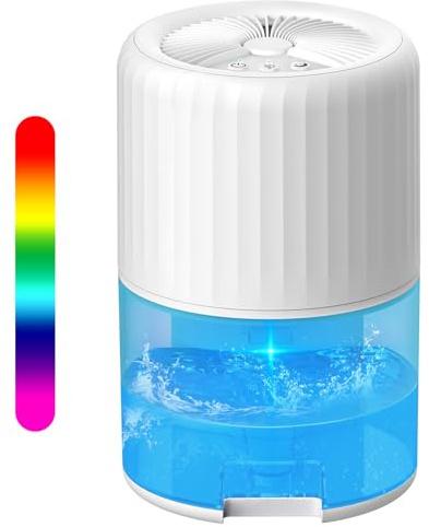 Dehumidifier for Home, 2200ml Small Dehumidifier for Bedroom & Bathroom | Quiet Semiconductor Dehumidifier with Day & Night Modes, Auto Defrost, Timer & Auto Shut-Off