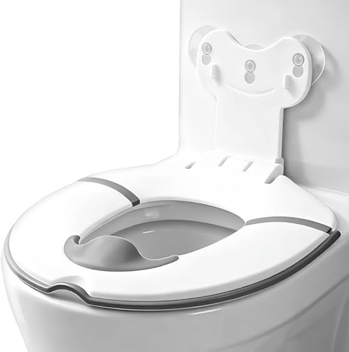 YICH Faltbarer Toilettensitz Kinder Toilettenaufsatz Reise Wc Sitz Kinder Wc Sitz Aufsatz mit Saugnapf Unterwegs Kindertoilettensitz Sitzverkleinerer Toilette, Einstellbare Läng