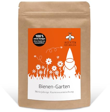 Rudloff Bienen-Garten Bienenfreundliche Blühmischung – Blumenwiese Samen, Wildblumensamen mehrjährig winterhart, Bienenweide, Blumensamen Mischung, Saatgut Garten
