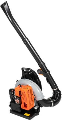 Yikmid Soplador de hojas de gasolina de 63 ccm, 6800 rpm, 2 tiempos, para jardín, flujo de aire de 0,3 m³/seg, soplador de hojas portátil, limpieza de nieve, eliminación de polvo y extinción de