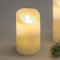 formano LED Stumpen Kerze H. 13cm D. 7cm Creme weiß mit beweglicher Flamme