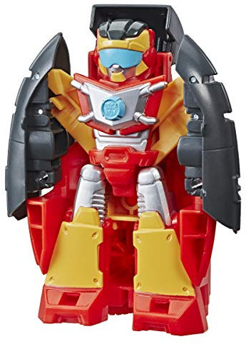 Playskool Heroes Transformers Rescue Bots Academy Hot Shot Converting Toy Robot, 4.5-Inch Action Figure, Toys for Kids Ages 3 and Up