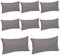 WOLTU® 8X Kissenbezug Kissenhülle 100% Baumwolle mit Reissverschluss, 8er Set Sofakissen Dekokissen Kopfkissen Hülle Bezüge Bezug, 60x80 cm, Dunkel Grau