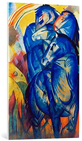 kunst für alle Leinwandbild: Franz Marc Turm der blauen Pferde - hochwertiger Druck, Leinwand auf Keilrahmen, Bild fertig zum Aufhängen, 60x95 cm