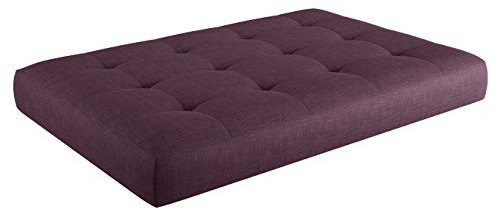 sunnypillow Palettenkissen für Gartenmöbel - Sitzkissen 120x80x15 cm - Palettenauflage für Palettensofa - Palettenpolster, Sitzpolster für Palettenmöbel - Gesteppte Kissen mit Knöpfen - Violett